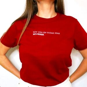 A New Day Women's Wine Red S T-Shirt – Gold Casual Sayin Size S